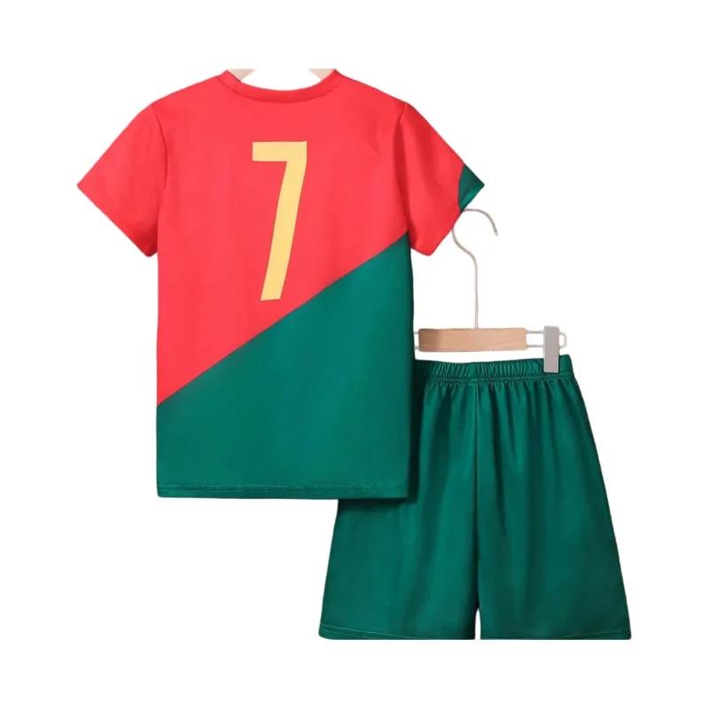Ensemble de sport été 2026 AI pour jeunes et enfants, veste de football à séchage rapide et short à