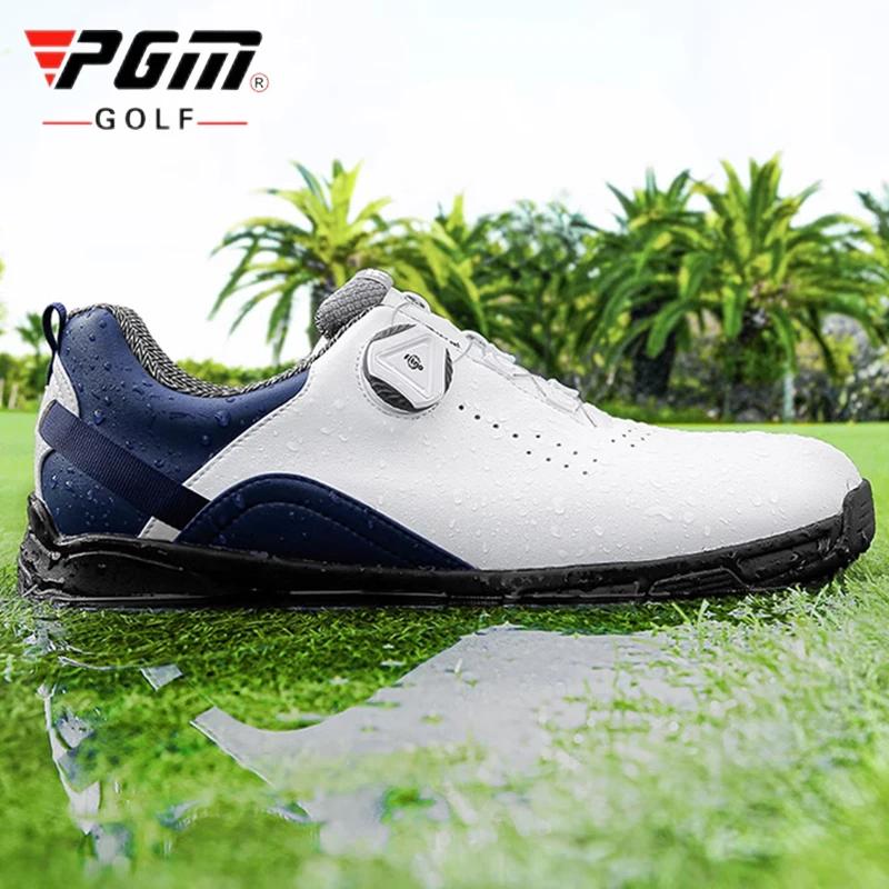 PGM-Chaussures de golf imperméables pour hommes, baskets de sport, légères, respirantes, anti-aldes,