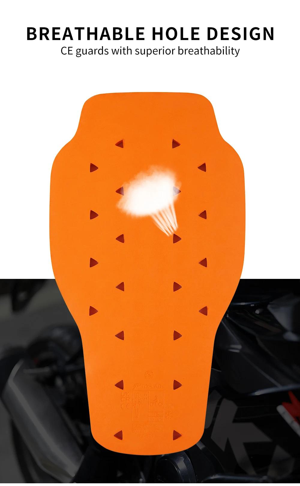 WOSAWE – protection arrière de moto approuvée CE, genouillères universelles pour moto, veste de moto