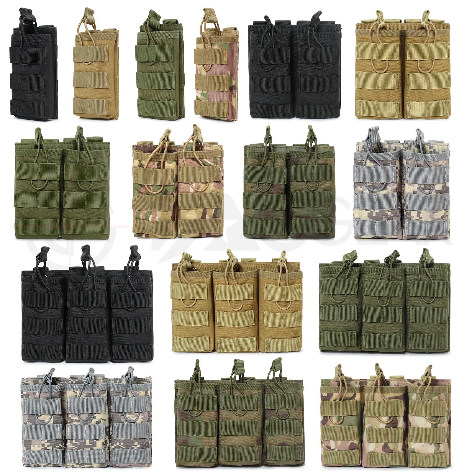 Pochette pour magazines simple, Double et Triple en Nylon 1000D, AR15 M4 5.56 AK 7.62, étui Molle Ai