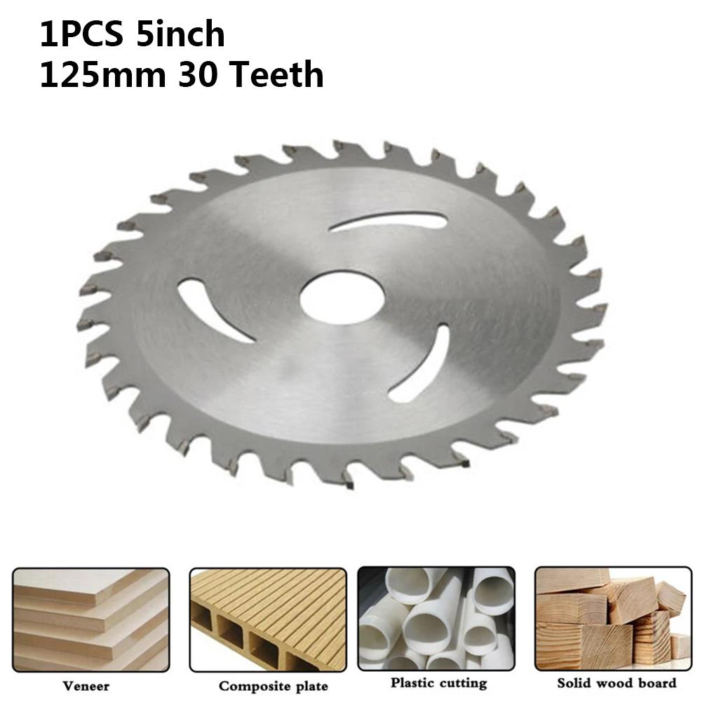 Lame de scie circulaire 125mm, disque de coupe du bois pour le travail du bois, 30 dents, alésage de