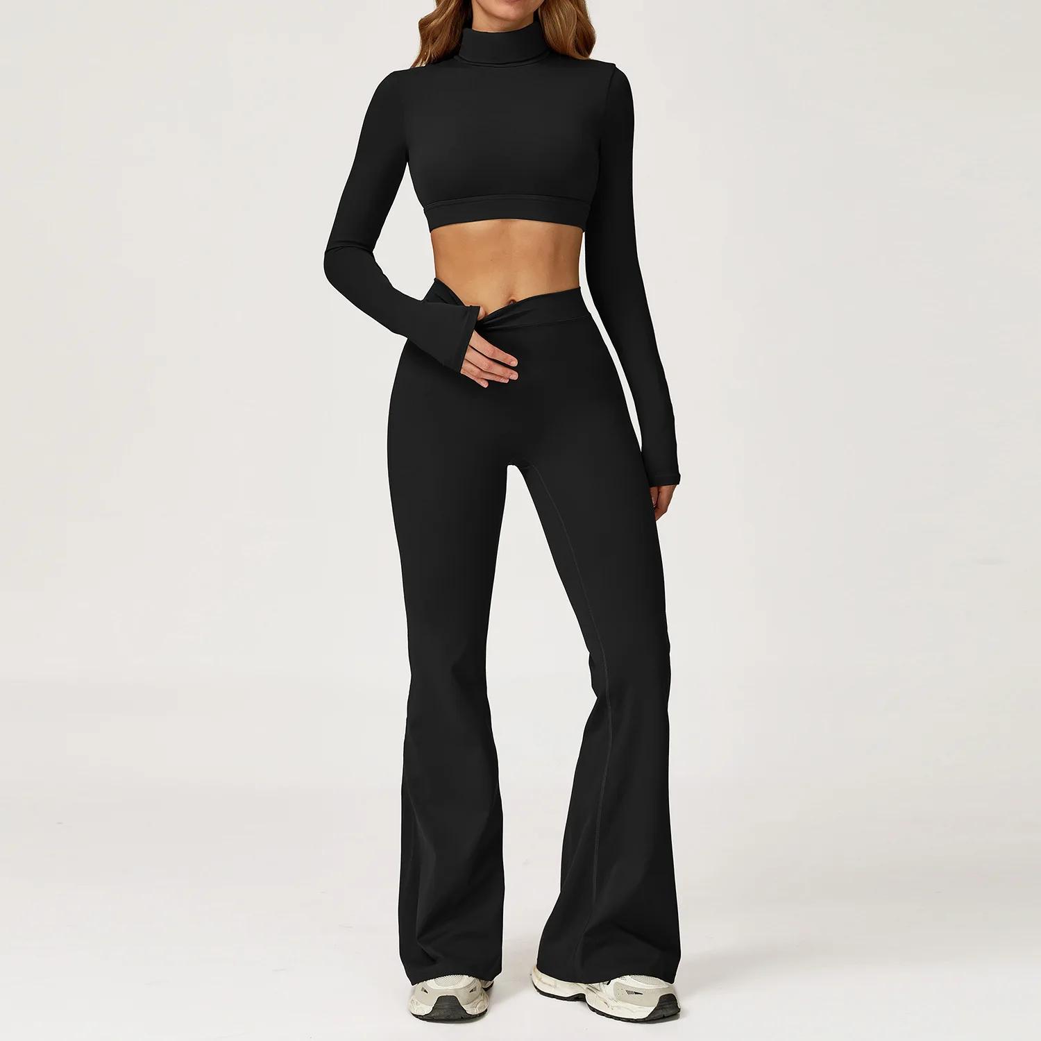 Ensemble de yoga 2 pièces pour femme, tenue de fitness Pilates, vêtements de sport, survêtement de g