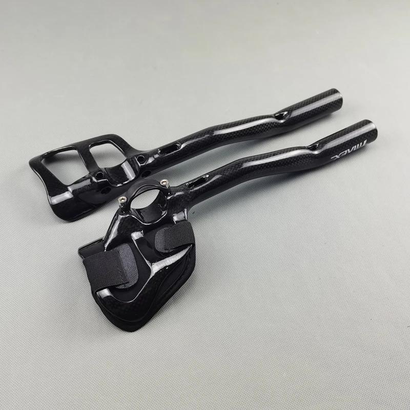 TMAEX-Guidon de vélo de triathlon, barres aérodynamiques en carbone, guidon de repos, barre de repos