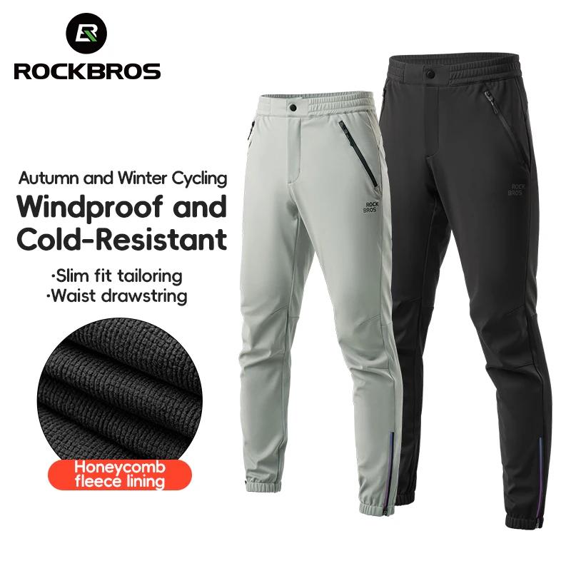 ROCKBROS pantalons de cyclisme automne hiver décontracté coupe-vent doublé polaire pantalons longs é