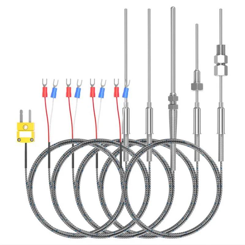 Thermocouple blindé de type K, capteur de température WRNK-191, 1mm 1.5mm 2mm 3mm 4mm 5mm 6mm 8mm, s