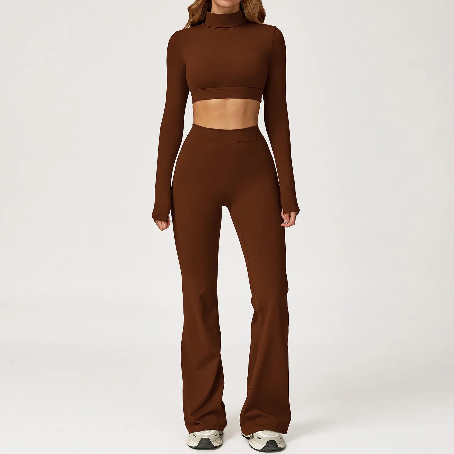 Ensemble de yoga 2 pièces pour femme, tenue de fitness Pilates, vêtements de sport, survêtement de g