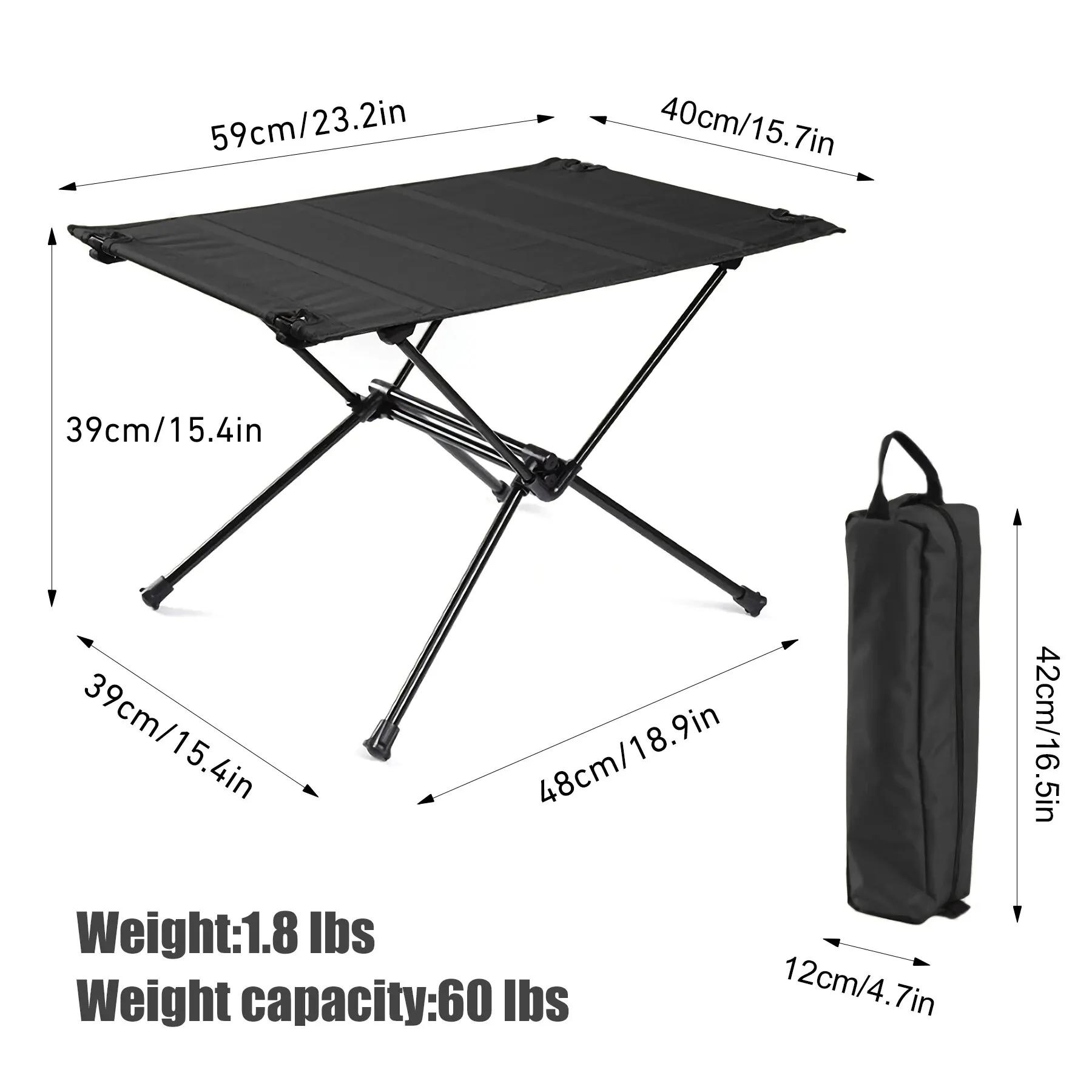 WESTTUNE-Table pliante de camping légère, table enroulable Oxford 1680D, tables de tourisme portable