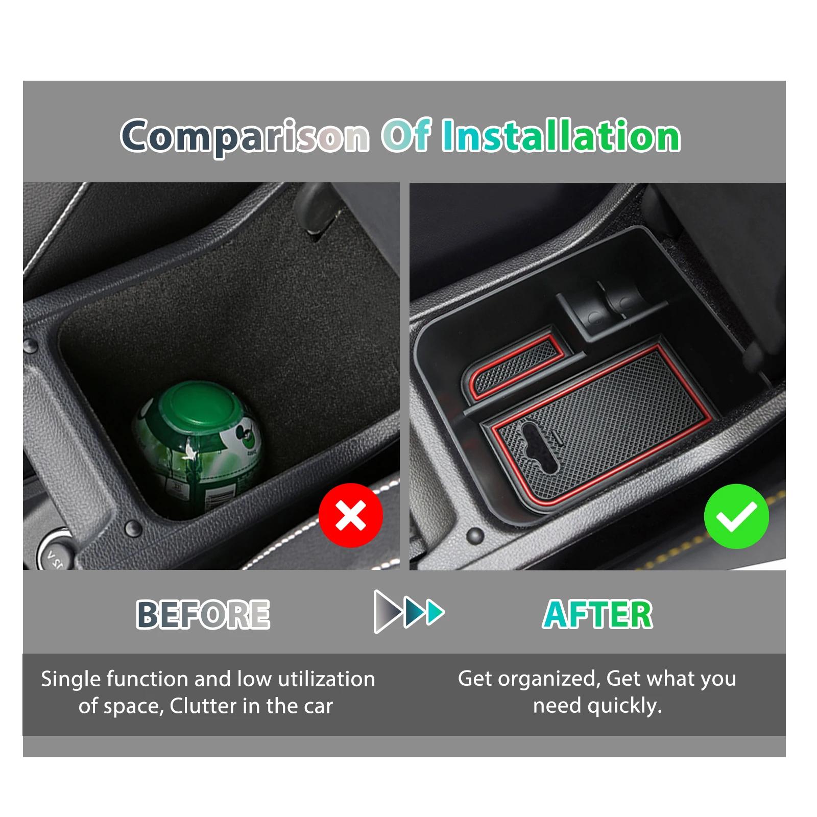RUIYA Boîte de rangement pour accoudoir de voiture pour Seat Ibiza Typ 6F / Arona SUV 2020-2025 Cont