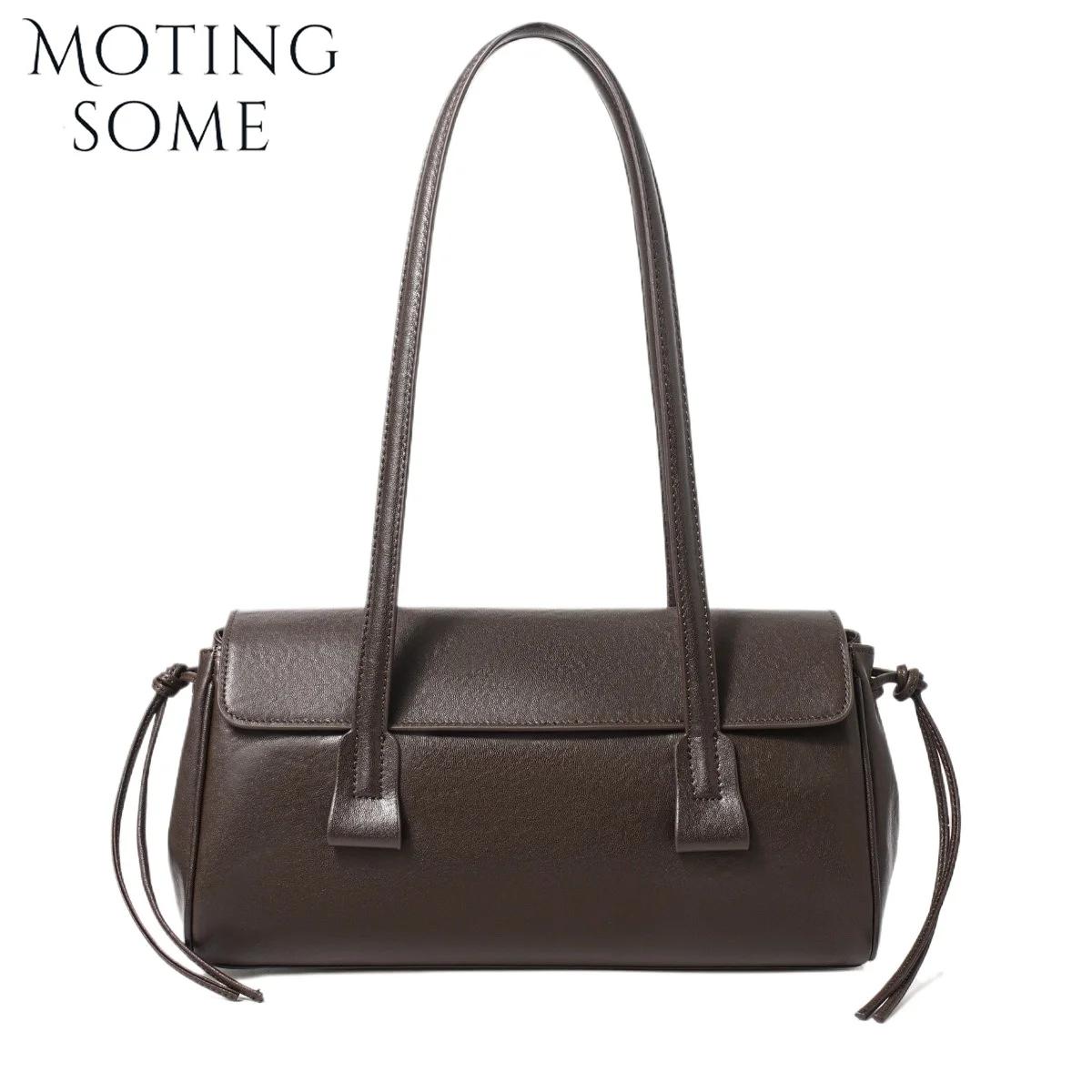 Motingsome Boston sac femmes sous les bras sac à main de luxe en cuir tanné végétal sac à main en pe