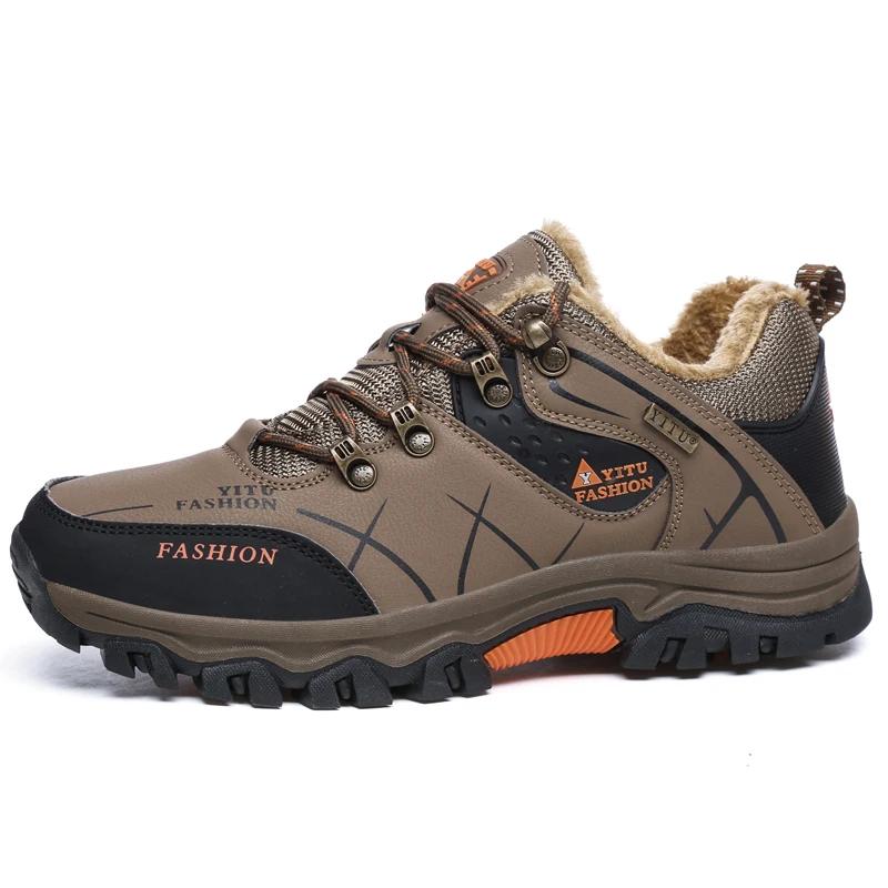 Chaussures de randonnée en daim et cuir pour hommes, baskets de Trekking en plein air, antidérapante