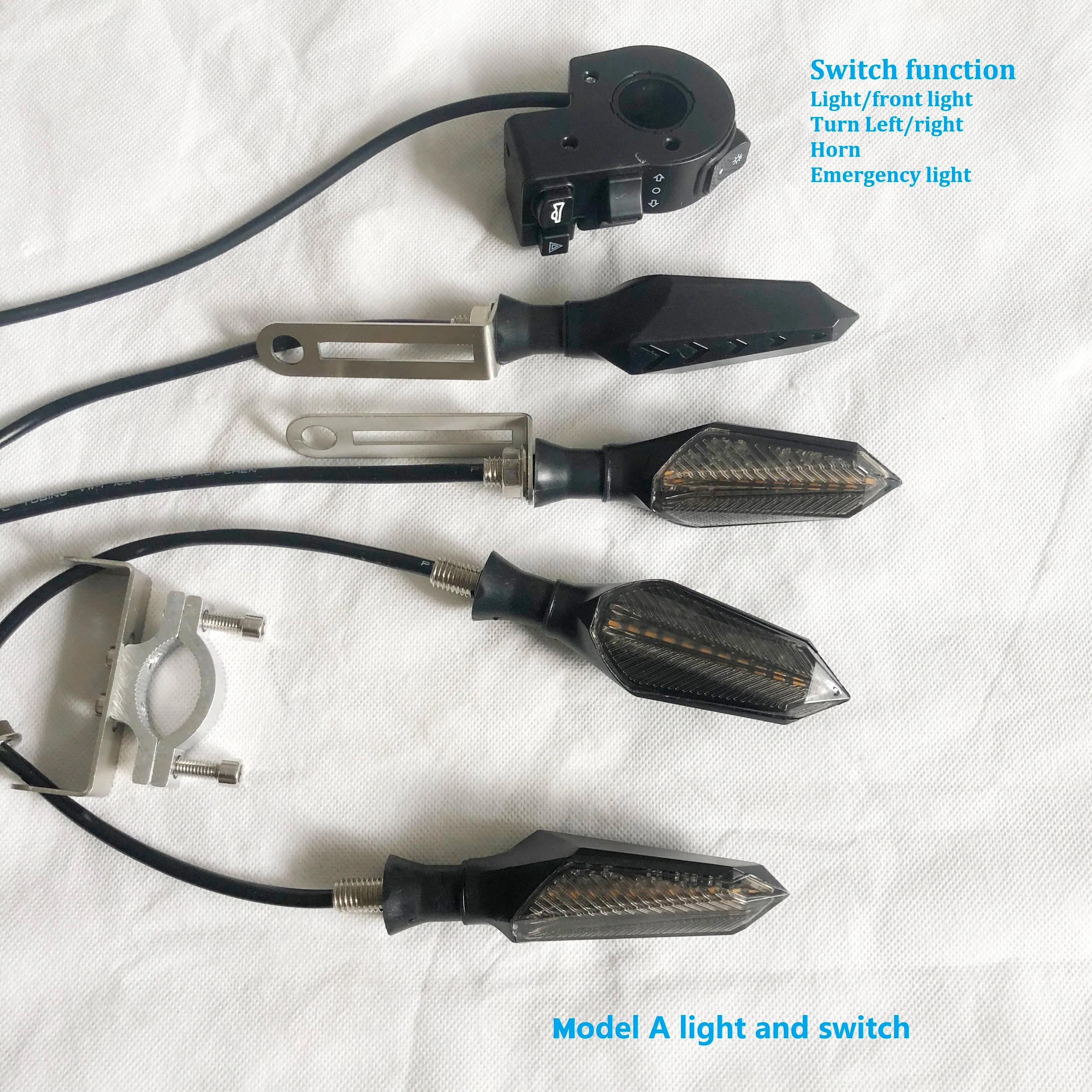 Clignotant LED 48v 60v pour vélo et Scooter électrique, clignotant étanche pour moto, clignotant pou