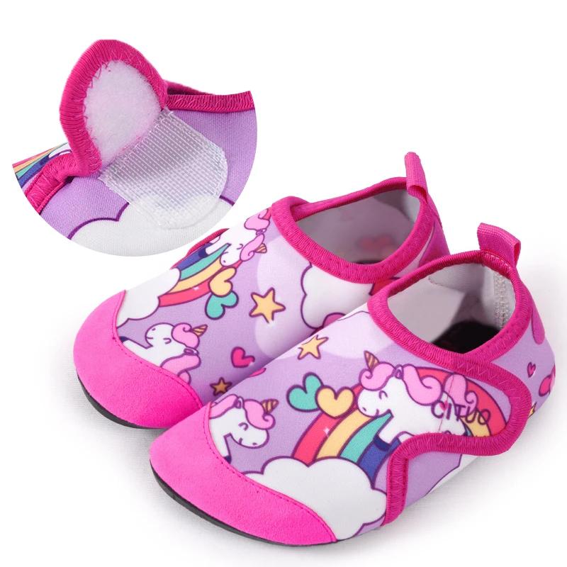 Chaussures de natation d'été pour enfants, chaussures d'extérieur, pataugeoire de plage, séchage rap