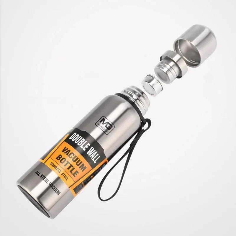 Bouteille Thermos en acier inoxydable 304, flacon sous vide de grande capacité, gobelet isolé avec c