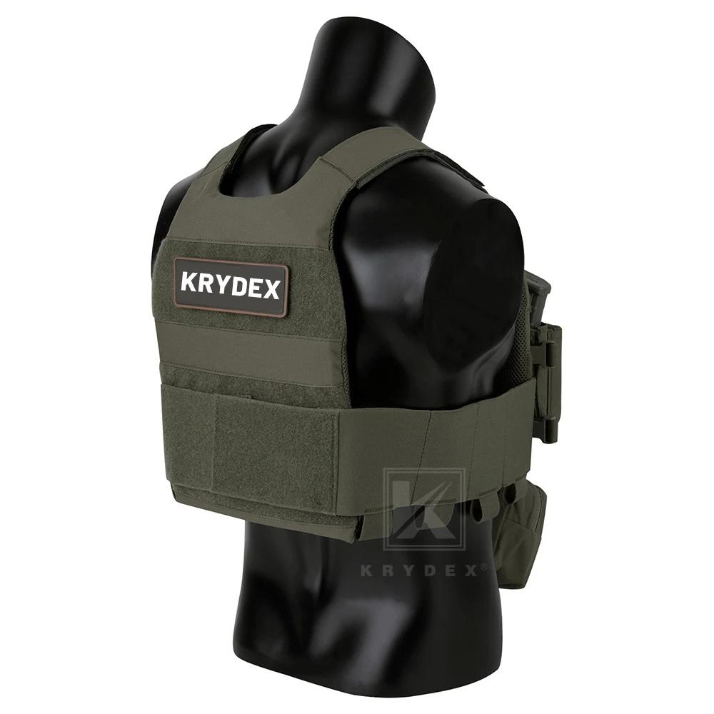 KRYDEX – gilet tactique porte-plaque lisse à basse visibilité, avec ceinture élastique, Micro combat