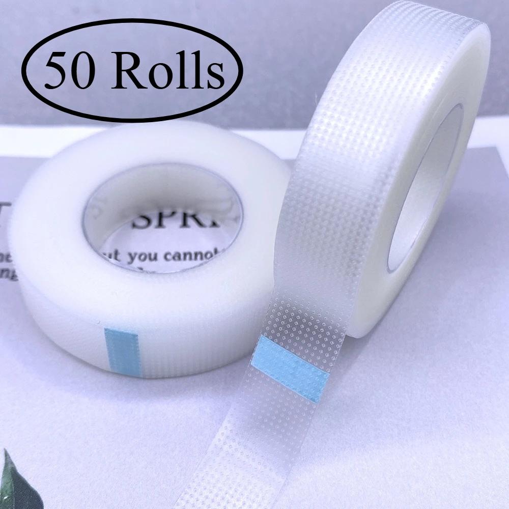 50 rouleaux de ruban d'extension de cils, outils adhésifs PE sous les coussinets oculaires pour cils