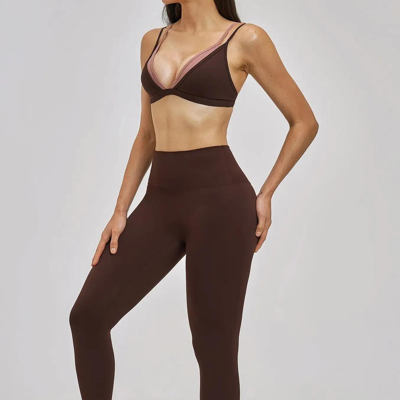 Ensemble de sport Ningyu sexy et décontracté pour la course et le yoga, 2 pièces, leggings taille ha