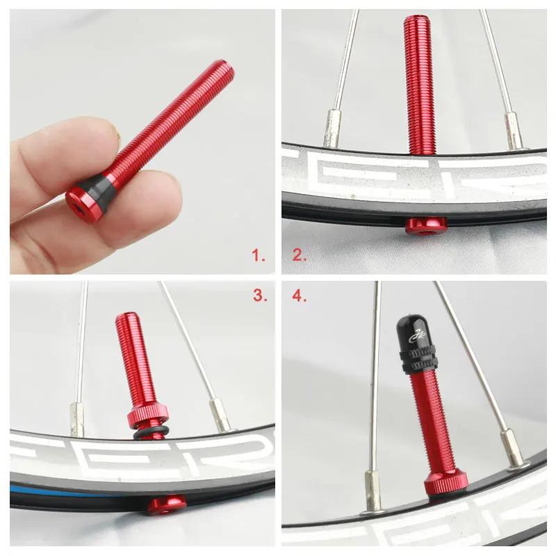Deemount 2 pièces vélo Tubeless Schrader mamelon A/V vannes noyau en laiton CNC usiné anodisé pour v