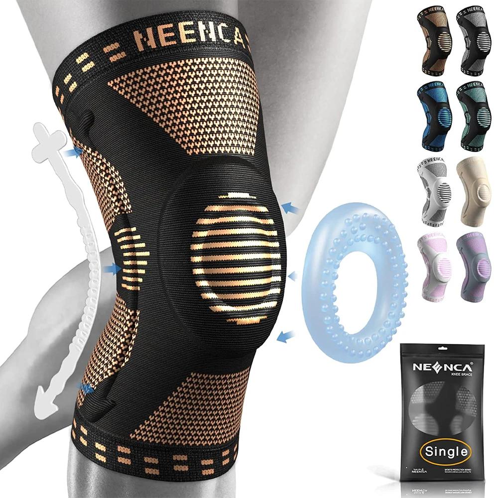 NEENCA – genouillère en cuivre avec coussinet de Gel pour la rotule et stabilisateurs latéraux pour