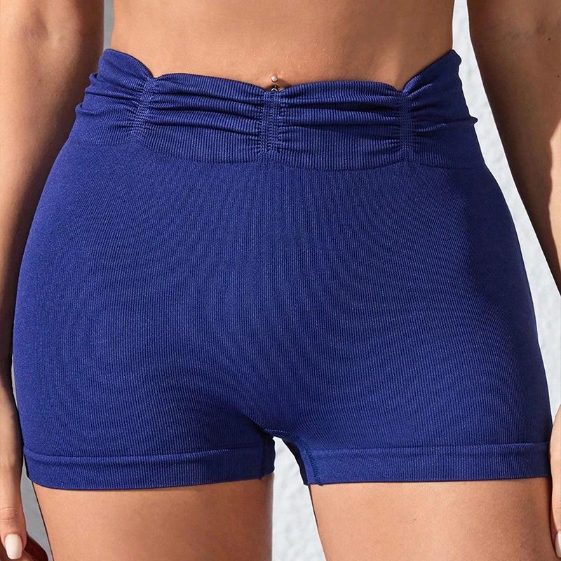 Short yoga taille haute sans coutures femme leggings entraînement exercice confortable