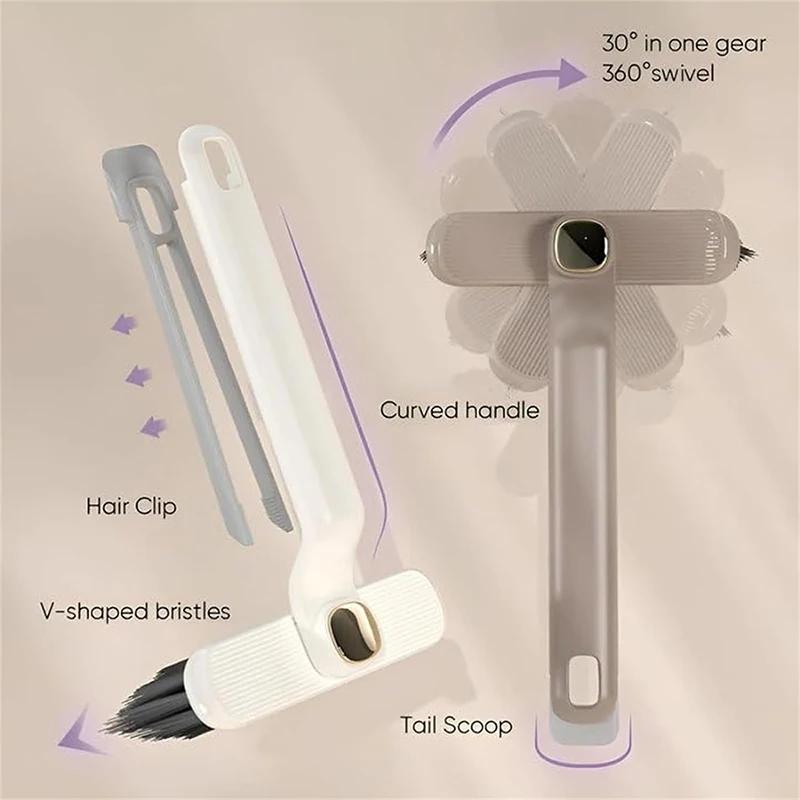 Brosse de nettoyage de crevasses rotative multifonction à main 360 ° Outil de nettoyage de coins r