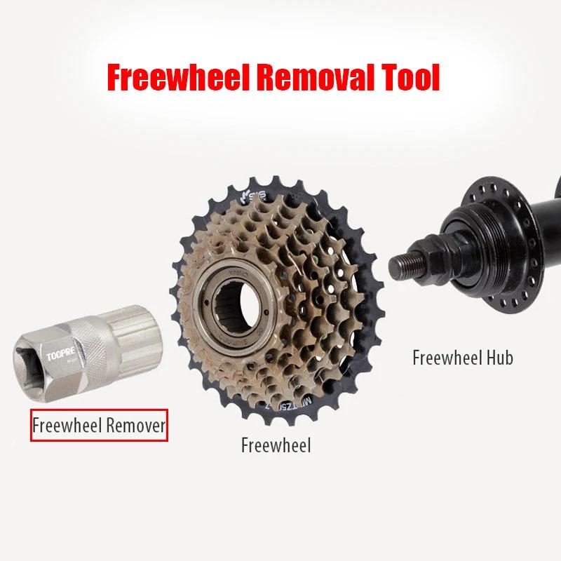 TOOPRE – dissolvant de roue libre de vélo, outil de retrait de Cassette de volant d'inertie, dissolv
