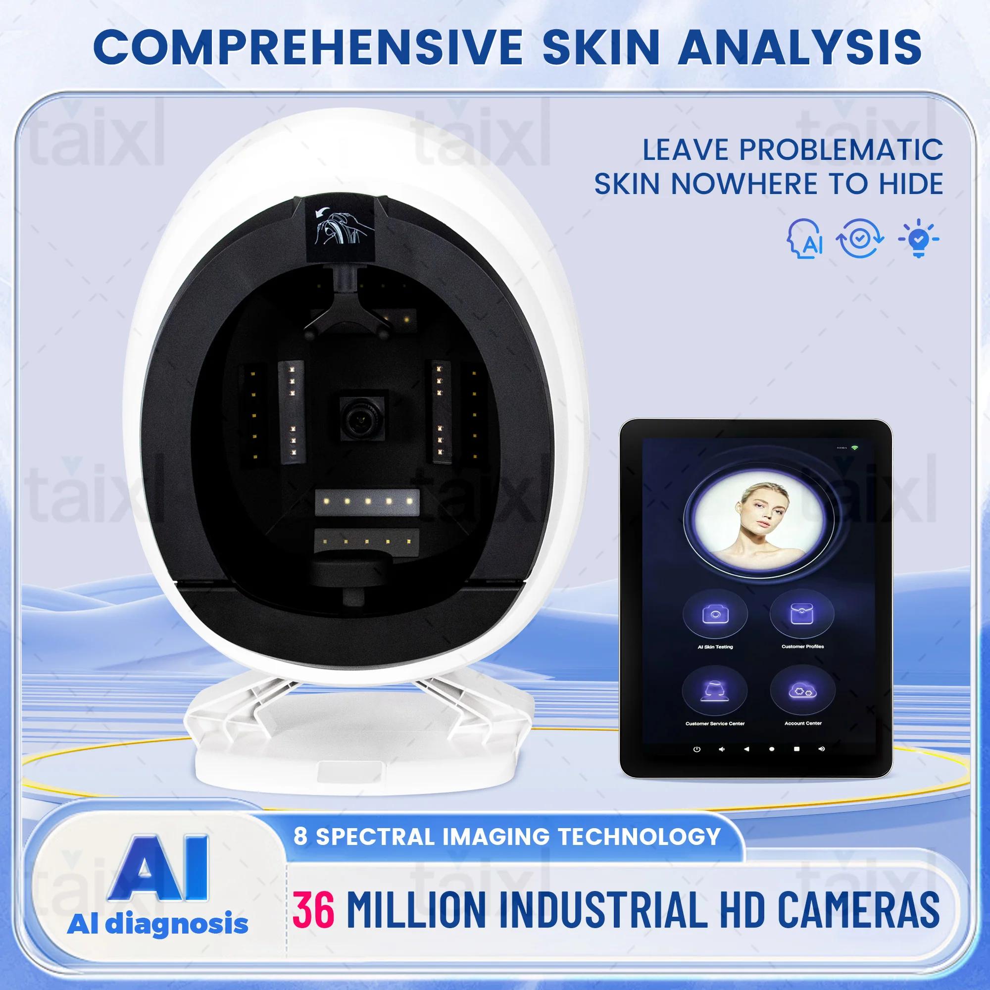 Analyseur de peau 3D AI Q1, détection des problèmes cutanés, diagnostic, analyse professionnelle à 8