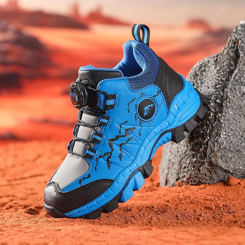 Chaussures randonnée antidérapantes enfants - Chaussures extérieur chaudes alpinisme trekking