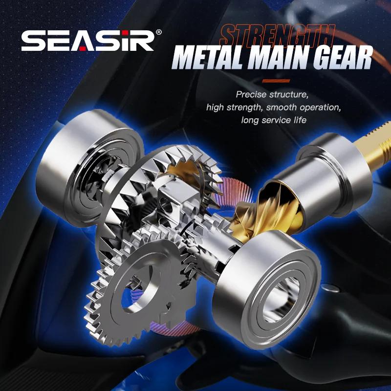 SEASIR Moulinet de pêche Spinning Black Arrow, équipement principal en métal, bobine en aluminium p