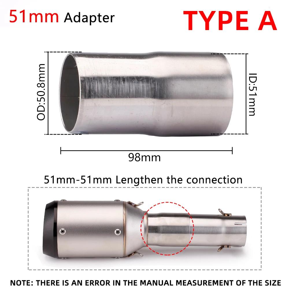 Adaptateur universel d'accès moto Escape, 51mm, 60mm à 51mm, raccord de tuyau, Beverer, silencieux,