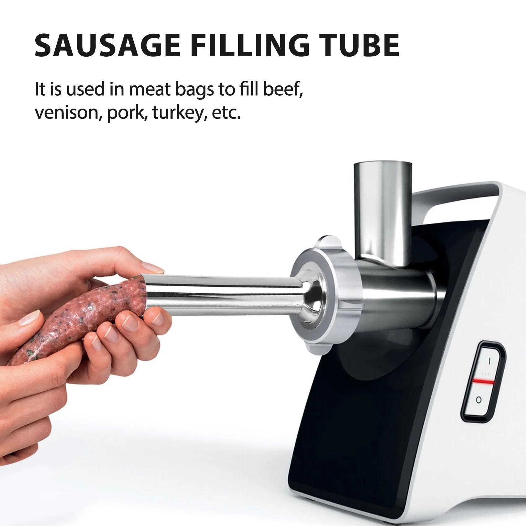Tube de remplissage de saucisse en acier inoxydable, diamètre de la base 58mm, tube de remplissage,
