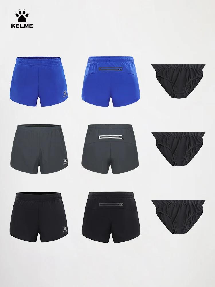 Kelme-Short d'entraînement tissé pour homme, respirant, marathon, fitness, athlétisme, course à pied