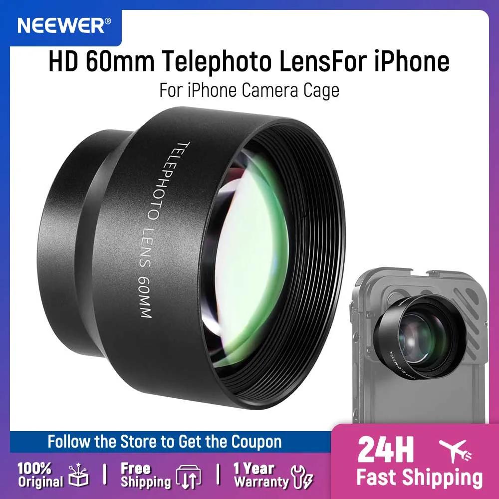 NEEWER HD 60mm téléobjectif grossissement 2X pour iPhone 15 pro Max/Samsung/Xiaomi coque de téléphon