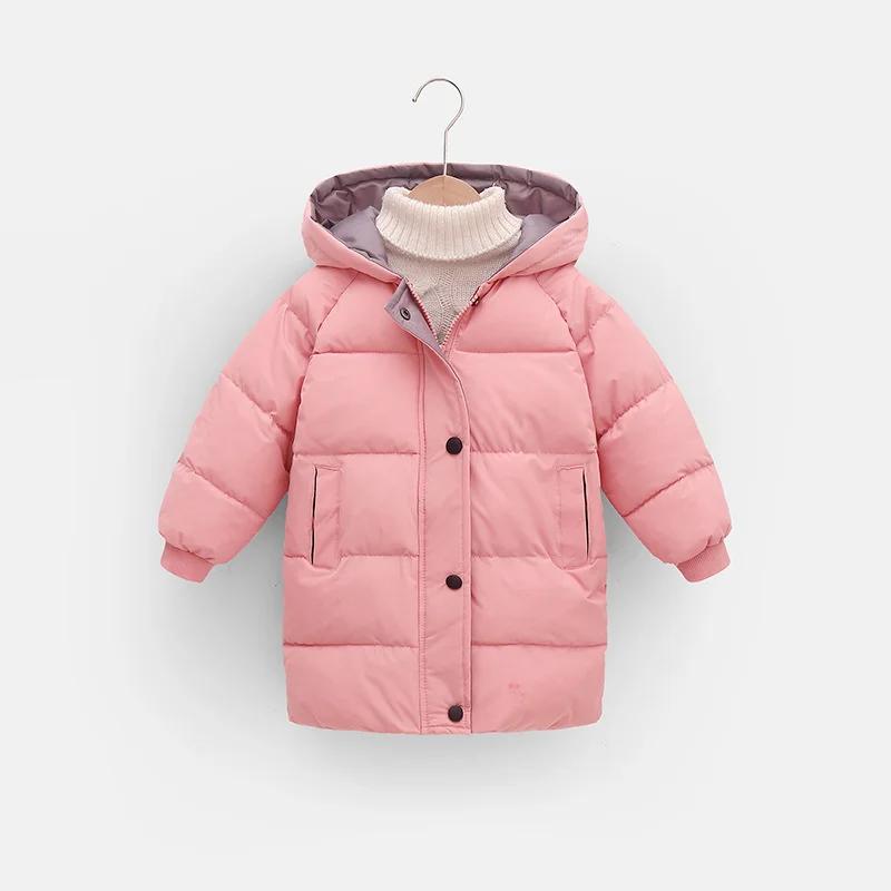 Enfants vers le bas longs vêtements d'extérieur hiver automne adolescent coton vêtements garçons fil