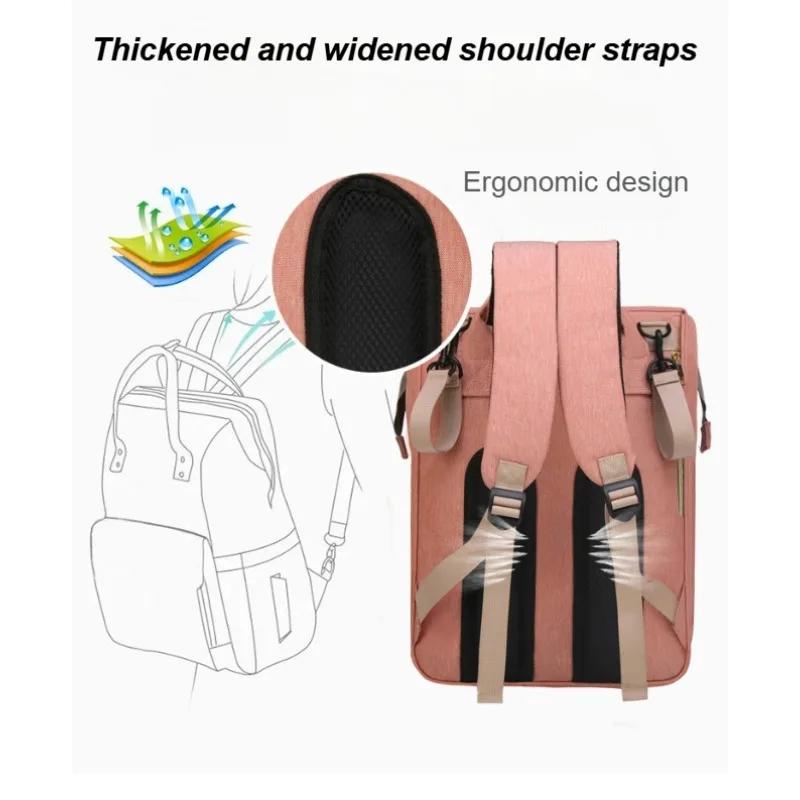 Lit pliant multifonctionnel pour maman, compartiment isotherme simple et portable pour biberons, sac