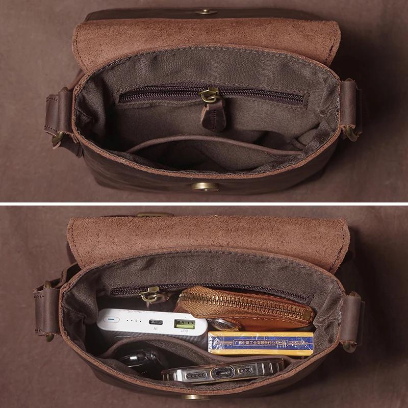 GURO-Sac à Bandoulière en Cuir group pour Homme, Haute Qualité, Élingue, Cheval, Peau de Vache, Mess