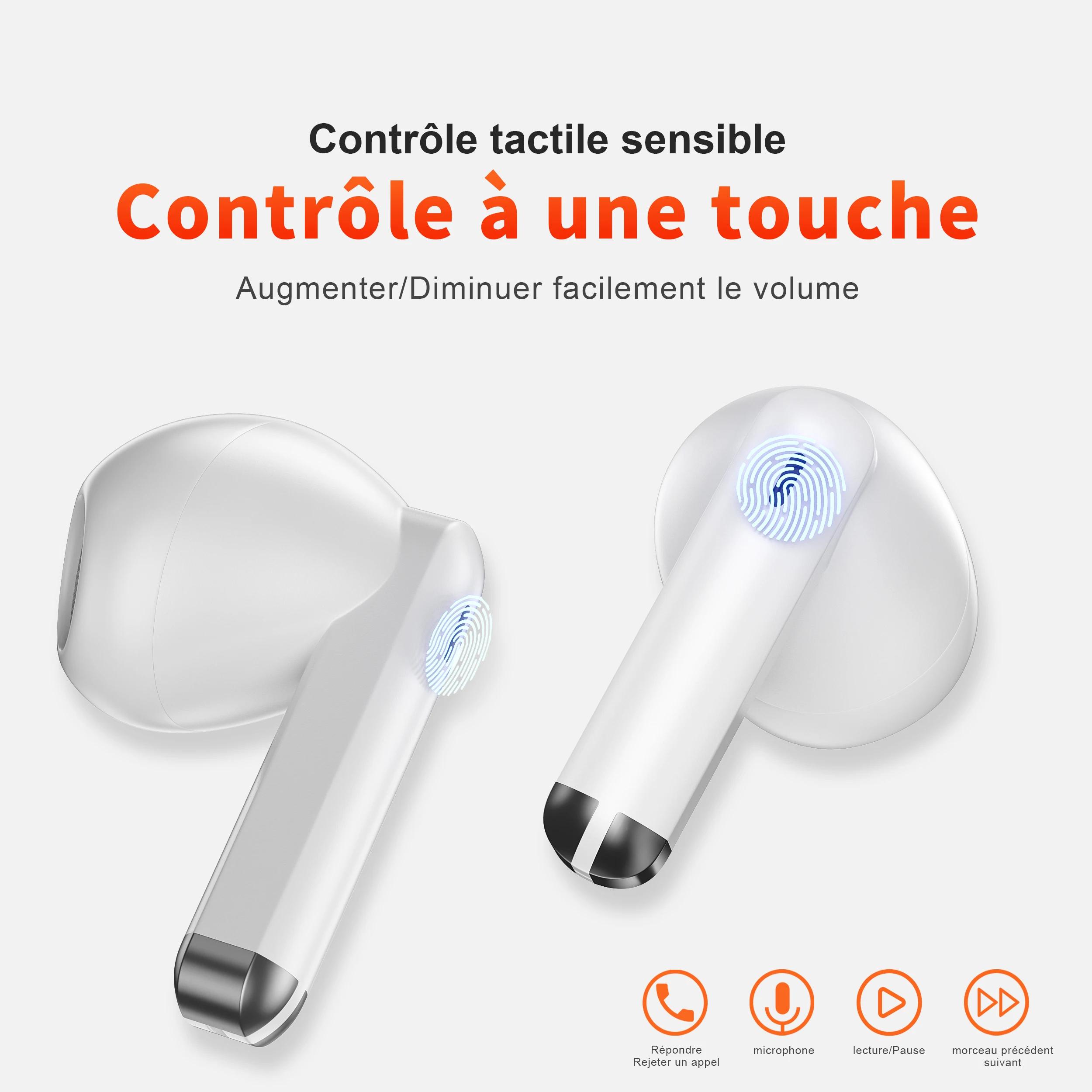 ecouteur bluetooth sans fil, QERE E28, TWS Bluetooth 5.3, microphone HD, écouteurs HIFI, pilote 13mm