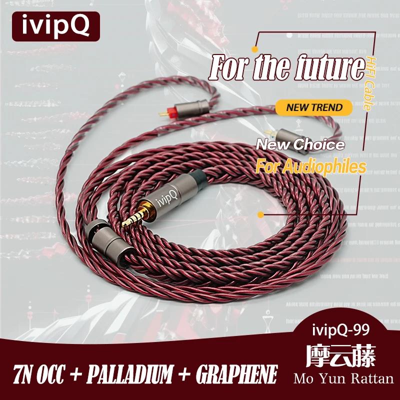 Câble haut de gamme ivipQ-99 importé du Japon, 6 cœurs, Litz haute pureté 7N OCC, palladium, graphèn