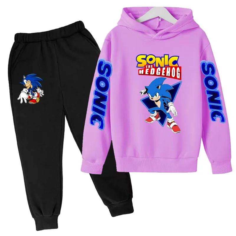 Vêtements Supersonic pour enfants, sweat-shirt bleu, manteau + pantalon, ensemble deux pièces à capu