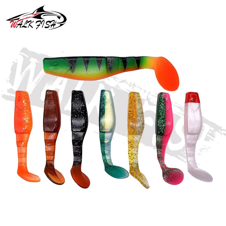 WALK FISH 3 pièces 10 cm/10.3g T queue Leurres souples pêche appâts souples artificiels Silicone Leu