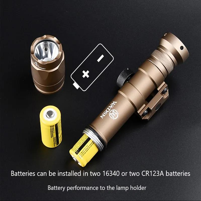 WADSN SF M600 M600C M600U Lampe torche puissante pour airsoft, chasse, éclairage de fusil de chasse,