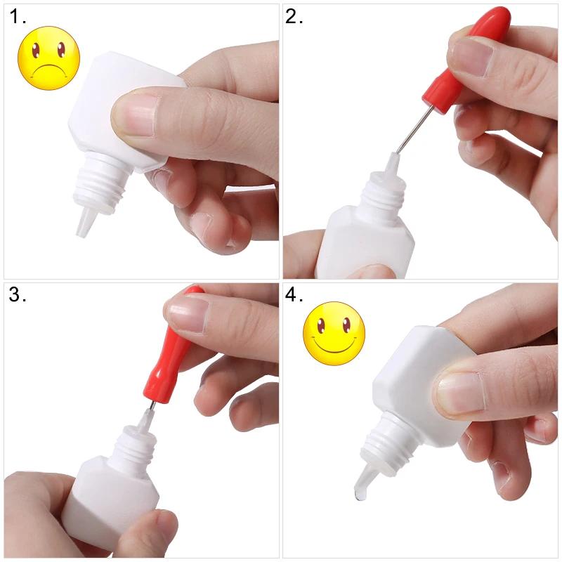 Bouteille de colle universelle pour cils, aiguille de blocage de remplacement, Extension de cils, tê
