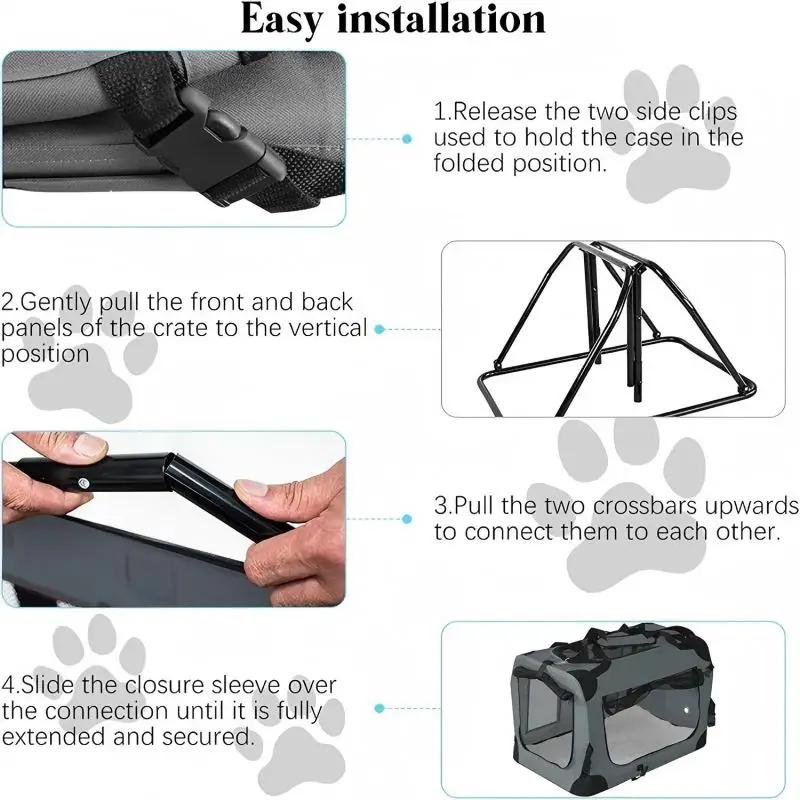 Cage pour chien de voiture pour animaux de compagnie, lit pour chat et sac pour chat, sac pliable po