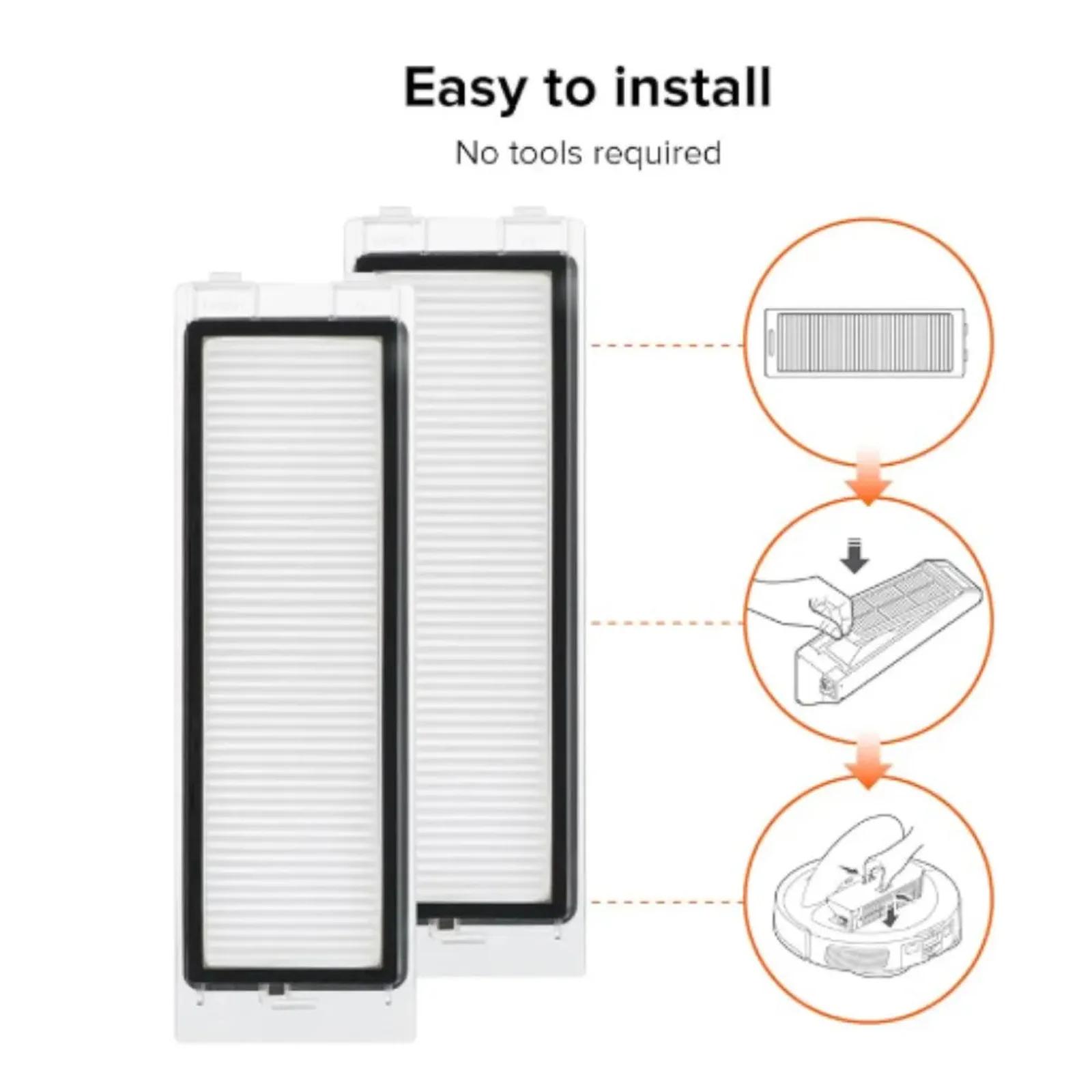 Accessoires d'origine Roborock, filtre lavable * 2 pièces pour aspirateur robot Roborock Q Revo/P10