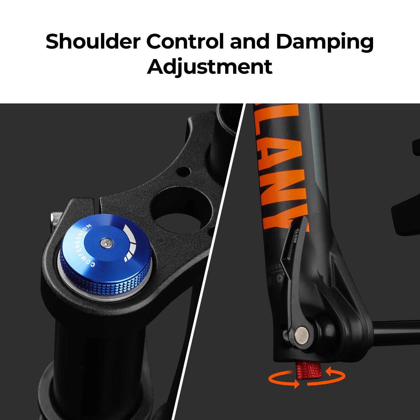 BOLANY vtt à travers l'axe Boost fourche de Suspension VTT résilience de l'air réglage du rebond 110
