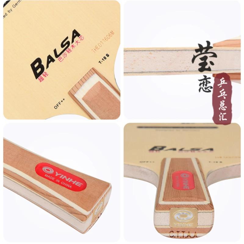 Original Yinhe T-10S T10S lame de tennis de table très léger attaque rapide avec boucle raquettes de