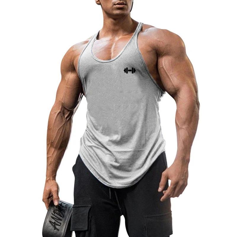 Débardeur musculaire d'été en coton respirant sans manches, T-shirt dos en Y pour hommes, gilets mus