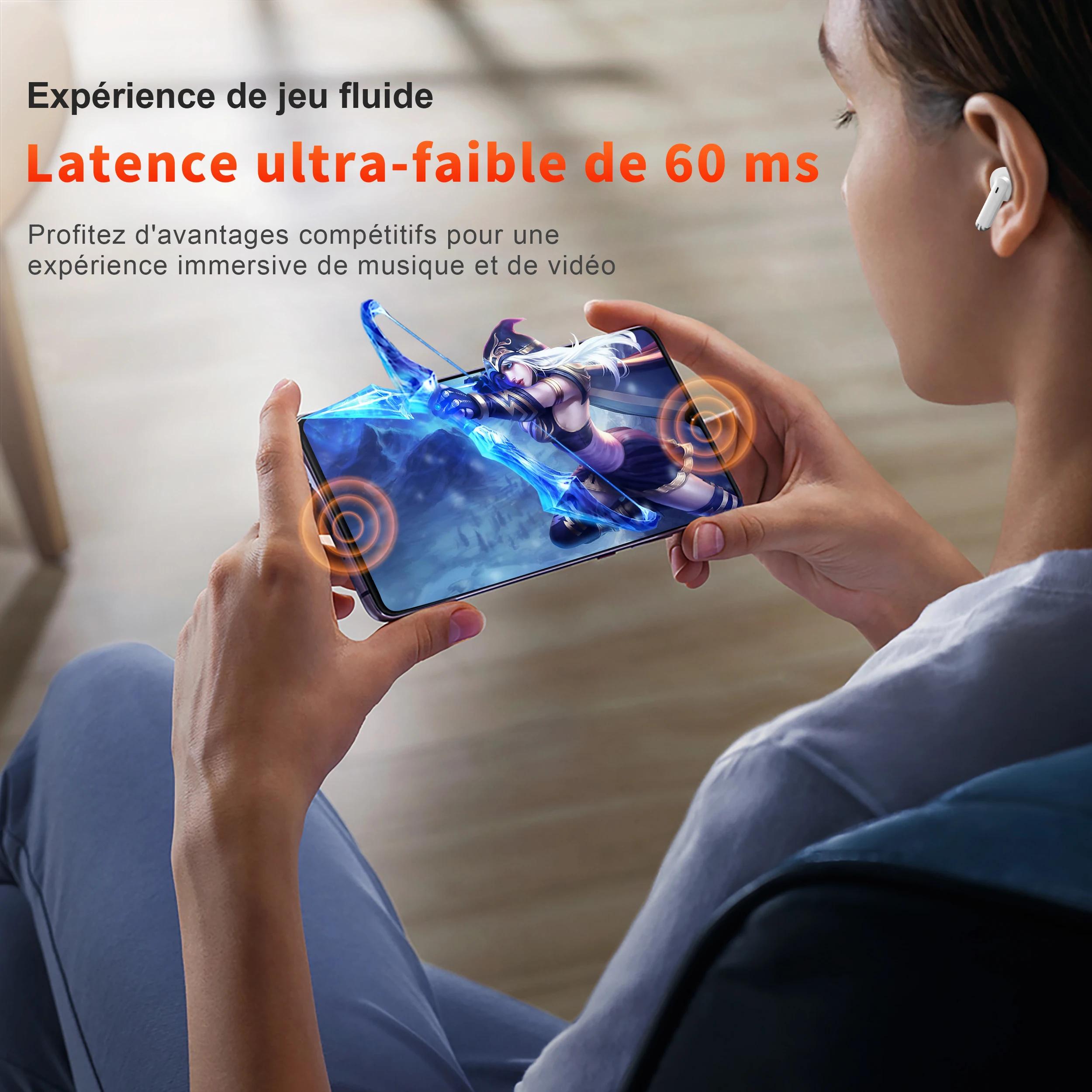 ecouteur bluetooth sans fil, QERE E28, TWS Bluetooth 5.3, microphone HD, écouteurs HIFI, pilote 13mm