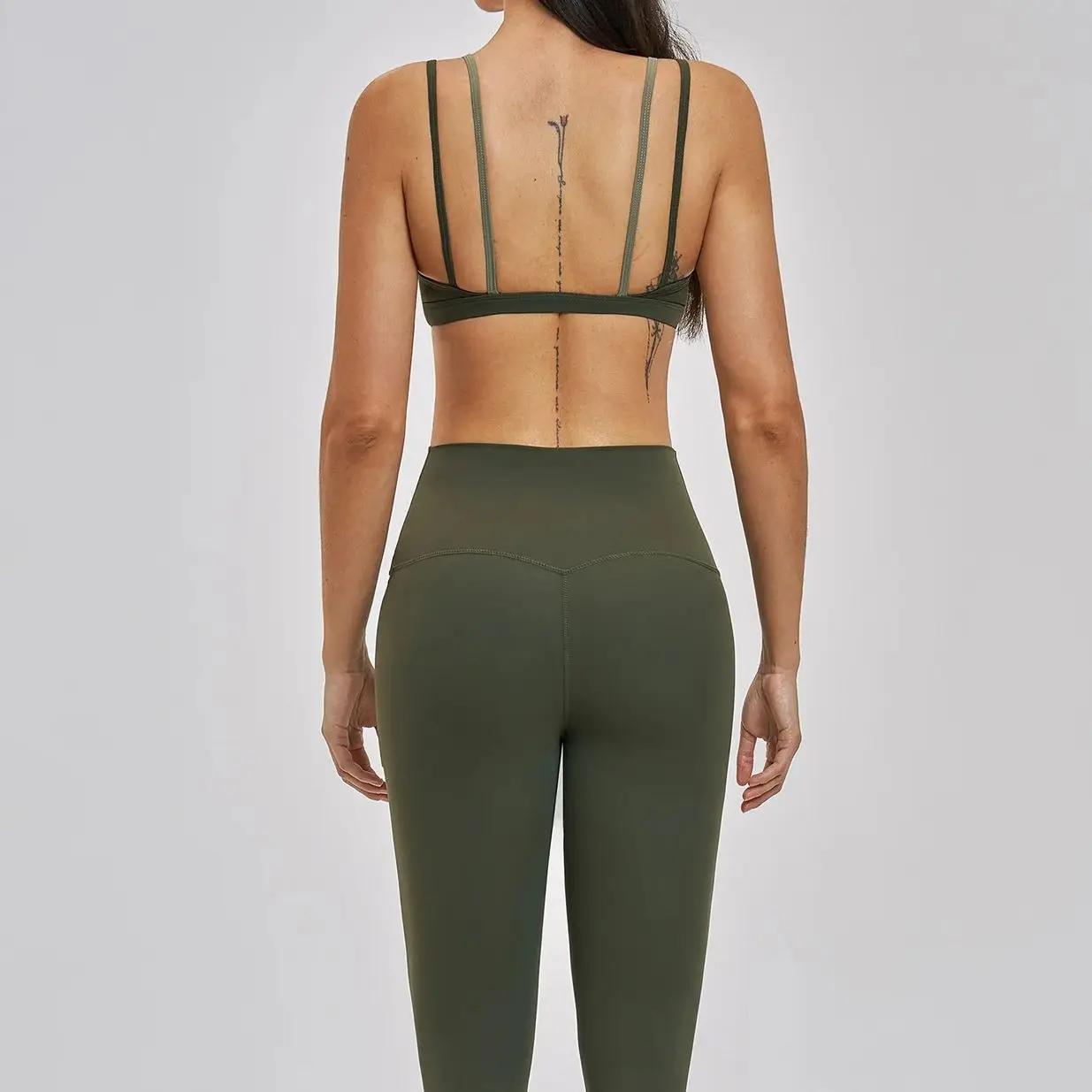 Ensemble de sport Ningyu sexy et décontracté pour la course et le yoga, 2 pièces, leggings taille ha