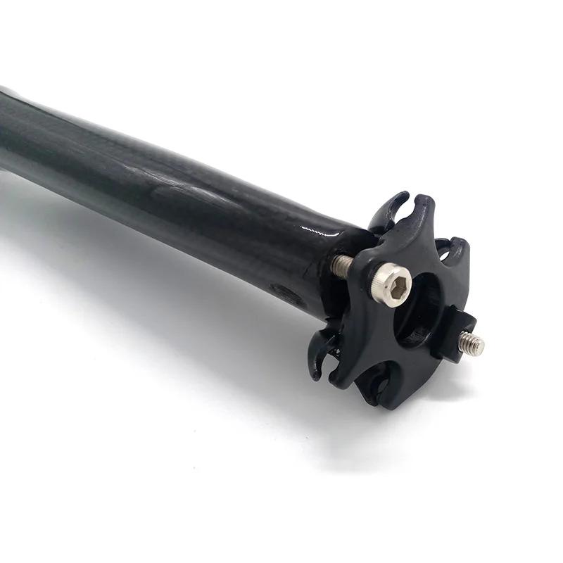 Tige de selle en fibre de carbone 3K, Tube de siège de vélo, noir mat, rouge, sans marque, 27.2/30.8