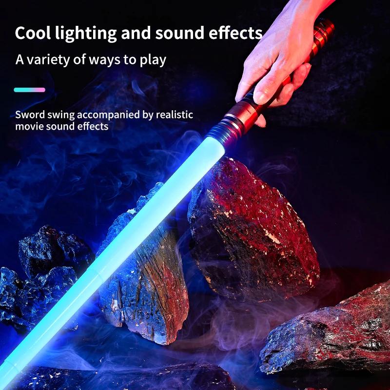 REikirc 2 en 1 Sabre Laser RGB 75cm 7 couleurs pour 3 enfants et plus jouet épée Laser épées lumineu